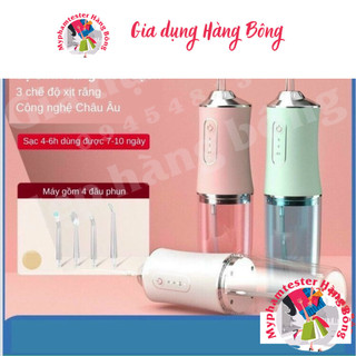 Máy tăm nước cầm tay vệ sinh răng 3 chế độ xịt siêu sạch