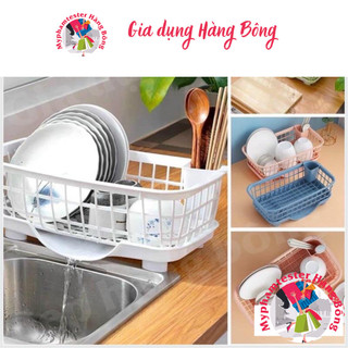 (SIÊU HOT) Rổ úp bát có khay hứng nước - khay kệ rổ úp chén bát đĩa đũa muỗng tiện lợi