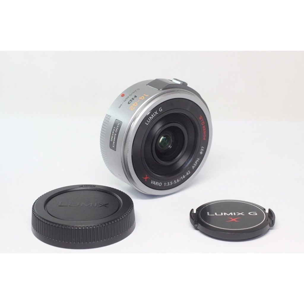 AS IS Panasonic LUMIX G X VARIO PZ 14-42mm F3.5-5.6 POWER O.I.S. Silver Lens