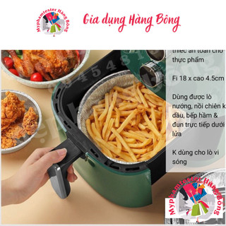 [5⭐] Bát bạc lót nồi, khay bạc nướng chống dính cho nướng lò vi sóng hoặc nồi chiên không dầu