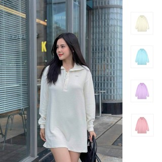 Đầm Ngắn Nữ Knitwear Polodress, Chất Vải Dệt Kim Thoải Mái, WDN009, SOMEHOW