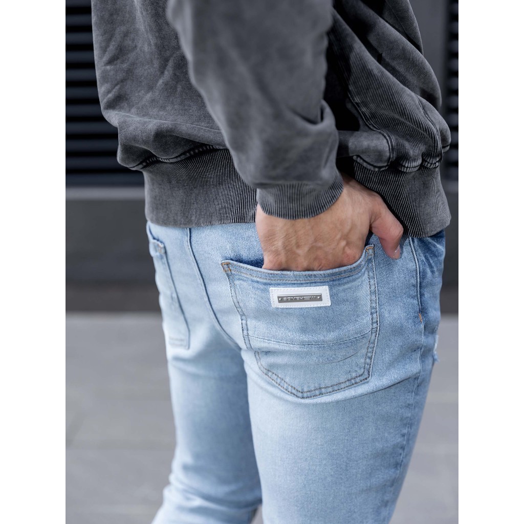 Quần Jean Nam Skinny White Label Ironic, Chất Vải Jean Cotton, QJ0058, SOMEHOW