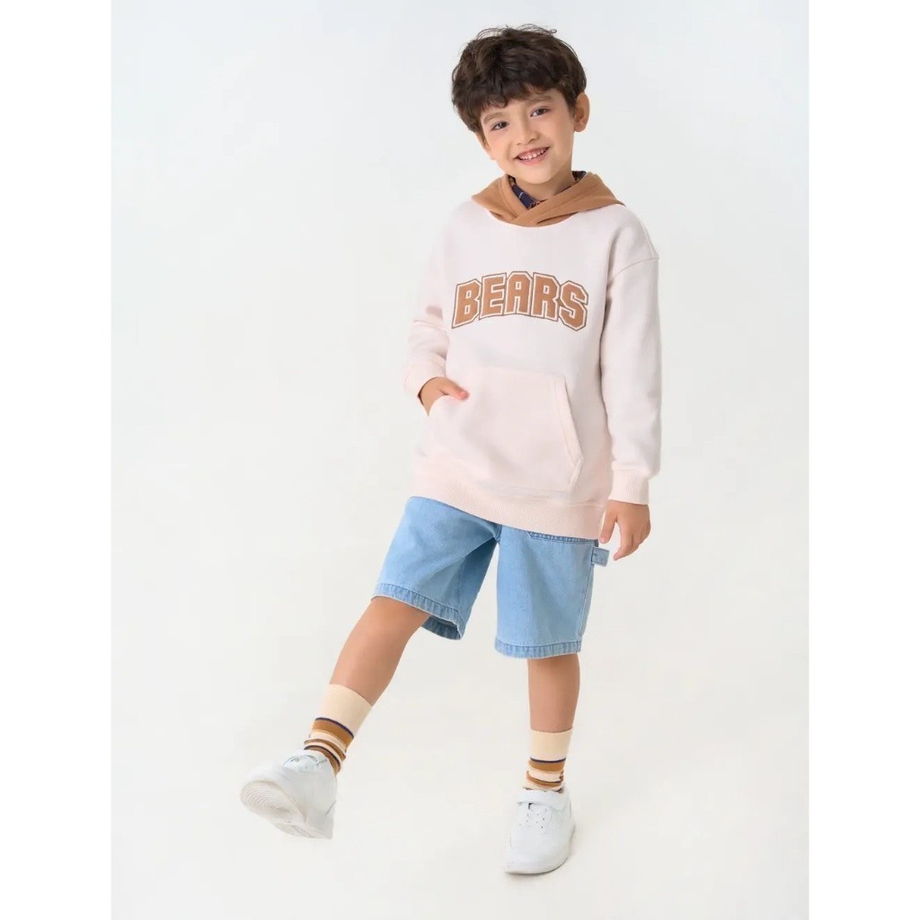 Áo nỉ bé trai CANIFA áo hoodie có mũ dài tay in hình 2TW23C002