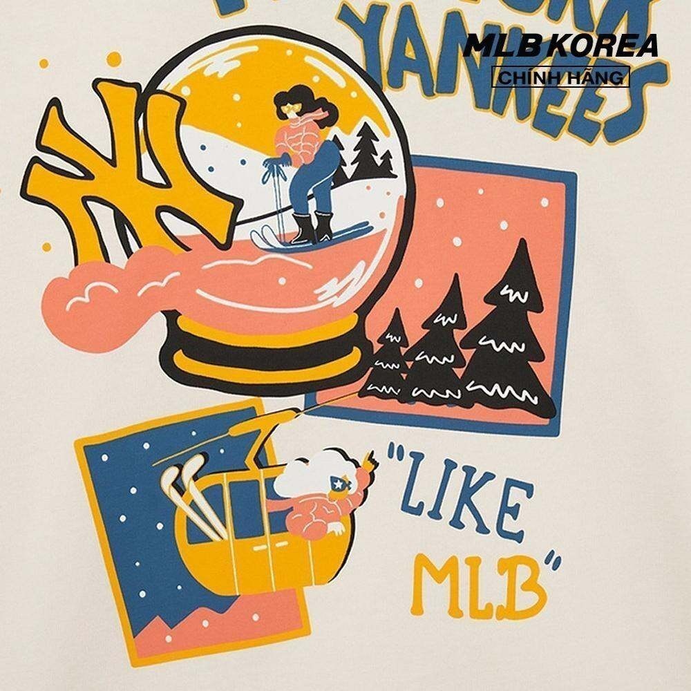 MLB - Áo thun unisex cổ tròn tay ngắn in hình thời trang 3ATSL1134-50CRS