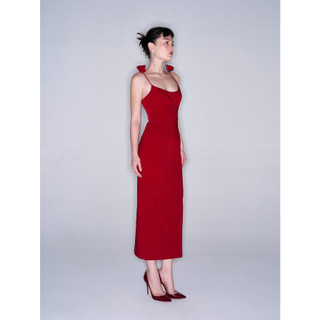 COCO SIN - Đầm Nhung Đỏ 2 Dây
