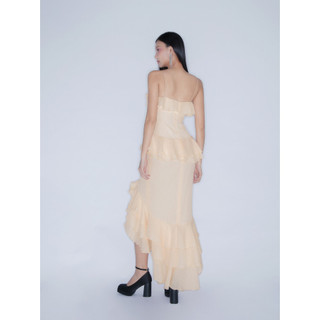 COCO SIN - Đầm Tơ 2 Dây Ruffle