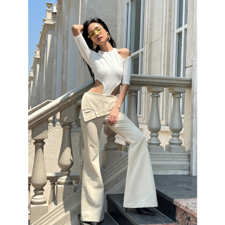 COCO SIN - Bodysuit Trắng Cut Out