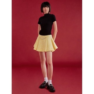 COCO SIN - Váy Mini Tweed Vàng Phối Pearl