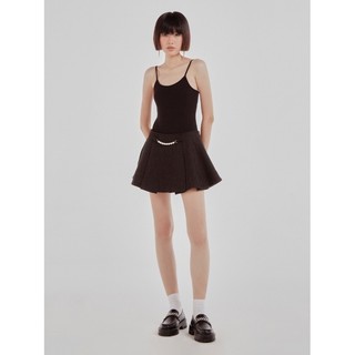 COCO SIN - Váy Mini Tweed Đen Phối Pearl