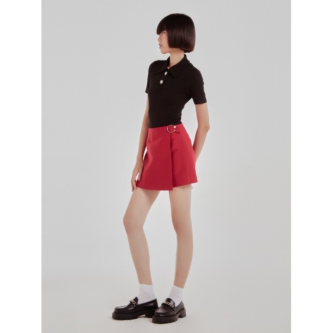 COCO SIN - Váy Mini Đỏ Hồng Phối Khoen