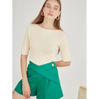 COCO SIN - Quần Short Xanh Đính Nút