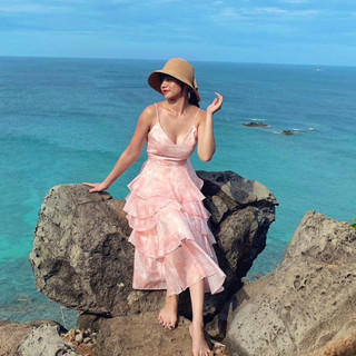COCO SIN - Đầm Voan Hoa 2 Dây Tầng