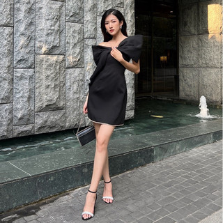Coco sin - đầm tapta đen nơ