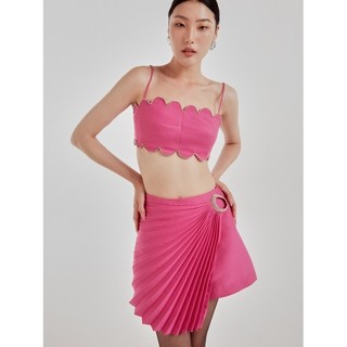 Coco sin - croptop hồng đính đá