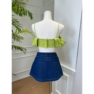 COCO SIN - Croptop Xanh Phối Khoen