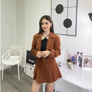 COCO SIN - Blazer Croptop Nâu