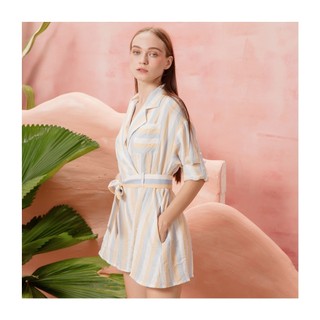 COCOSIN -Playsuit Sọc Cổ Vest