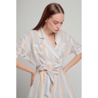 COCOSIN -Playsuit Sọc Cổ Vest