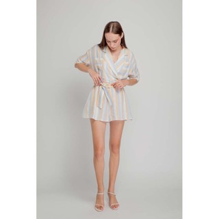 COCOSIN -Playsuit Sọc Cổ Vest