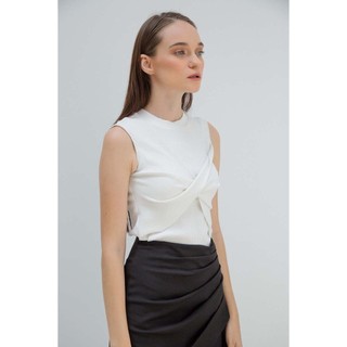 COCOSIN -Chân Váy Mini Đen Xếp Ly