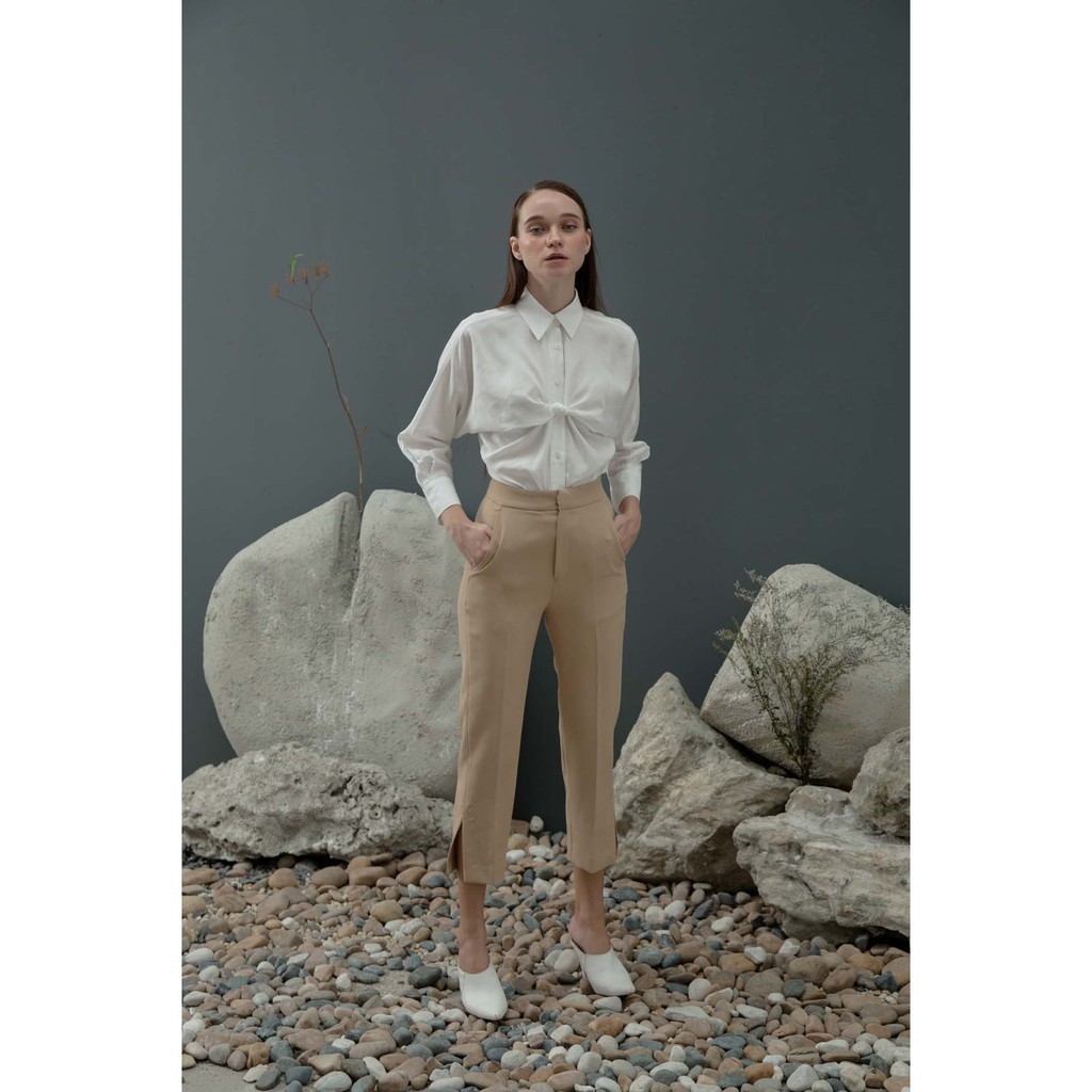 COCOSIN - Quần Côn Xẻ V Nâu