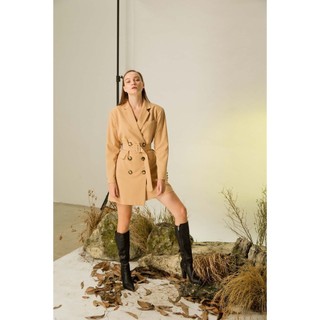 COCOSIN - Đầm Blazer Nâu