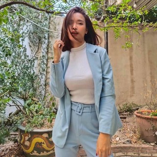 COCOSIN - Áo Blazer Xanh