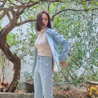 COCOSIN - Áo Blazer Xanh