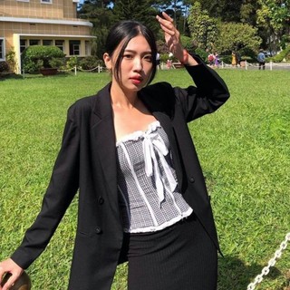 COCOSIN - Áo Blazer Đen