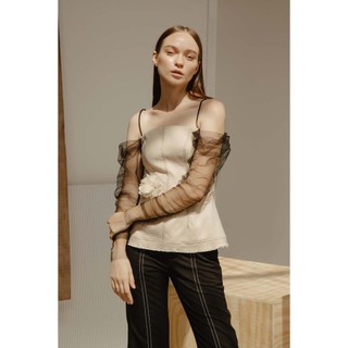 COCOSIN - Áo 2 Dây Nude Phối Sheer