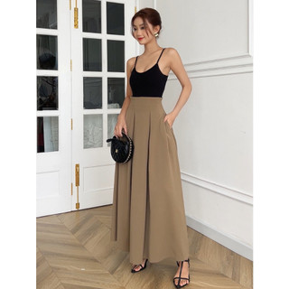 Coco sin - váy nâu midi xếp ly