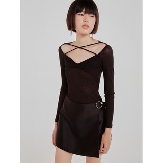 Coco sin - váy mini đen phối khoen