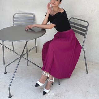 COCO SIN - Váy Midi Hồng Dập Ly