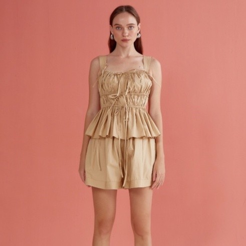 COCO SIN - Set Áo + Quần Short Nâu