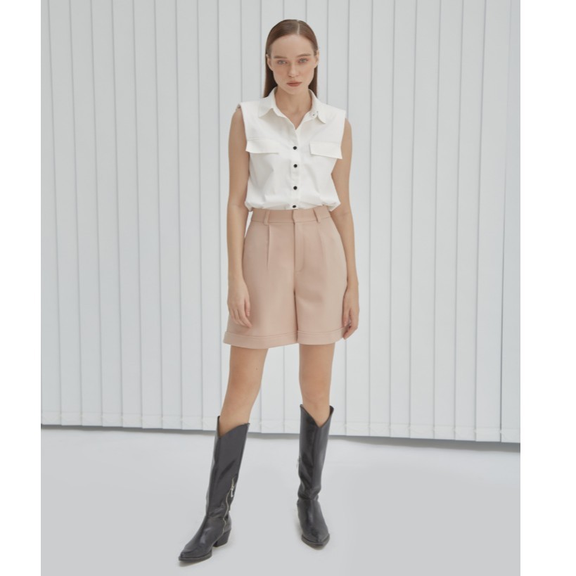 COCO SIN - Quần Short Lửng Nâu