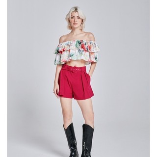 Coco sin - quần short kaki hồng kèm belt