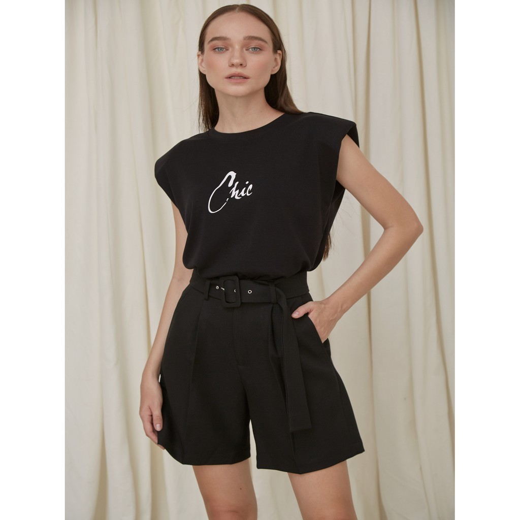 COCO SIN - Quần Short Đen Kèm Belt