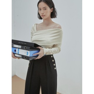 COCO SIN - Quần Đen Đính Nút
