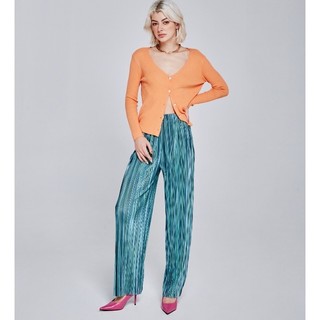 Coco sin - quần dập ly pattern xanh