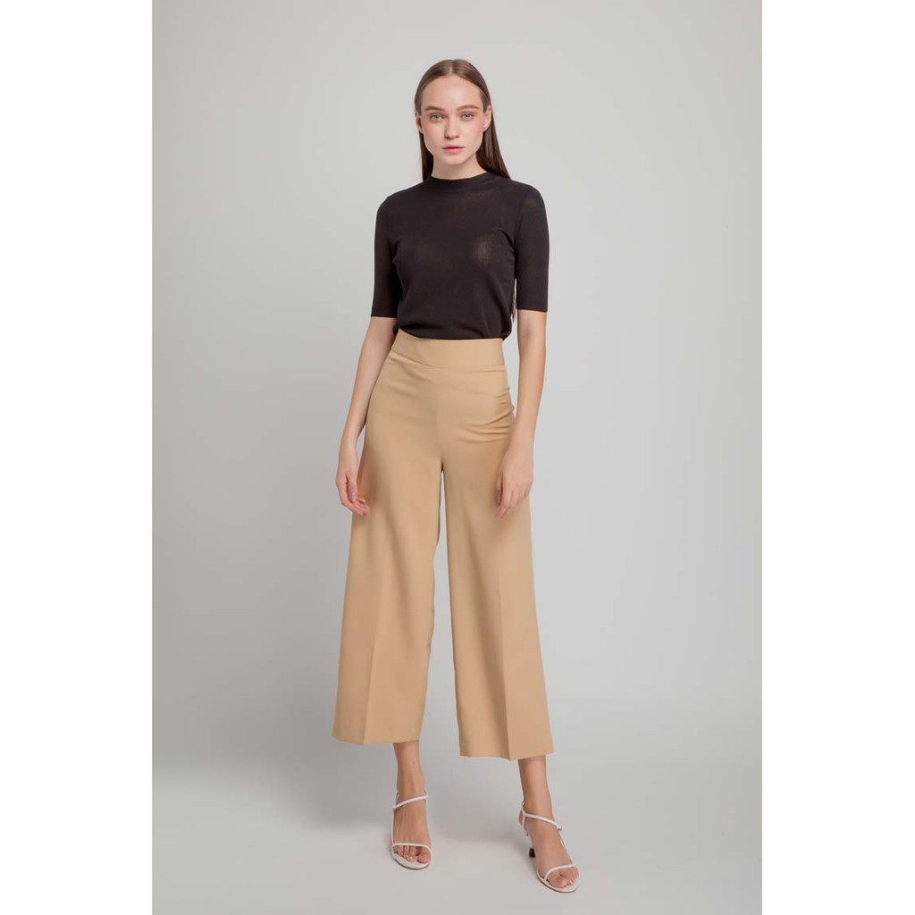 COCO SIN - Quần Cullote Basic Nâu