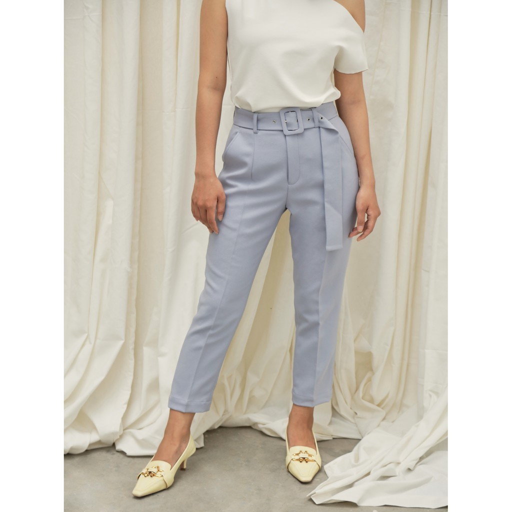 COCO SIN - Quần côn Basic Xanh Xám Kèm Belt