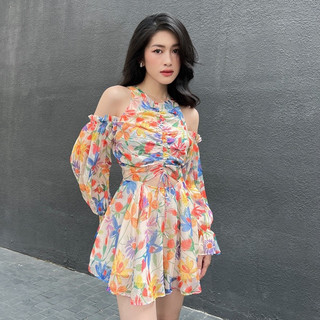 Coco sin - playsuit hoa nhún ngực