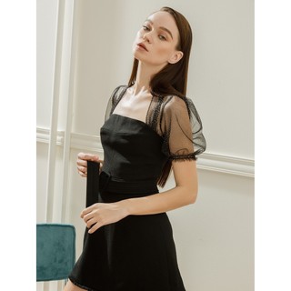 COCO SIN - Đầm Xòe Tay Phối Sheer