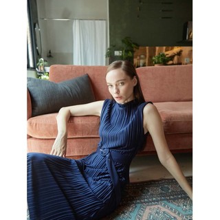 COCO SIN - Đầm Xanh Dập Ly