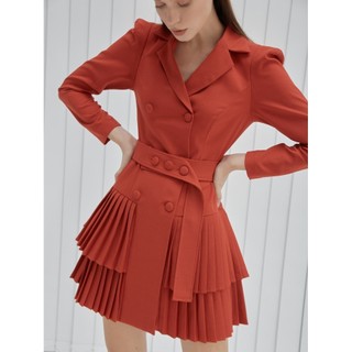 COCO SIN - Đầm Vest Cam Dập Ly 2 Tầng