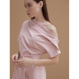 COCO SIN - Đầm Suông Hồng Kèm Belt