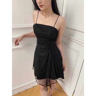 Coco sin - đầm sheer đen đinh hạt