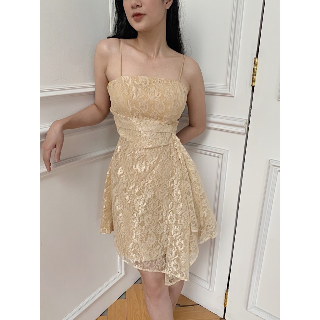 COCO SIN - Đầm Ren Nude 2 Dây