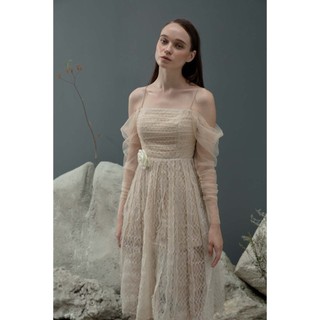 COCO SIN - Đầm Ren Nude Phối Sheer
