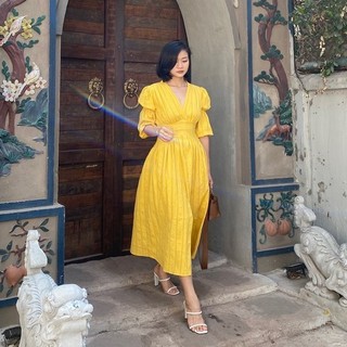 COCO SIN - Đầm Maxi Vàng